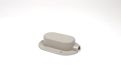 Light grey cable entry cover on white background