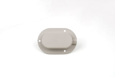 Light grey cable entry cover on white background