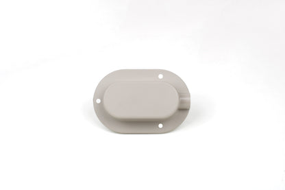 Light grey cable entry cover on white background