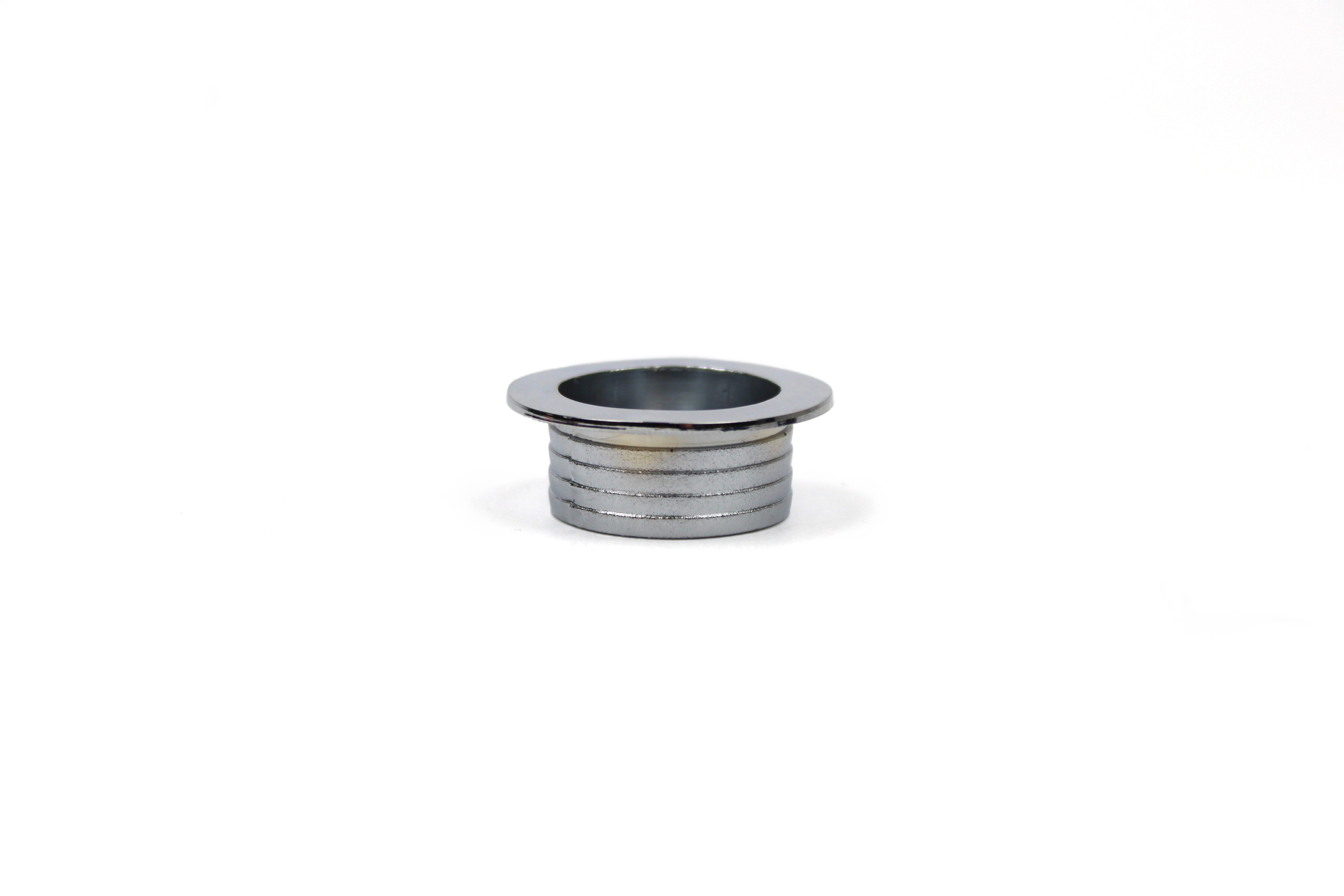 Chrome rosette on white background