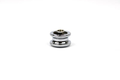 A chrome Auto-Trail motorhome push button knob.