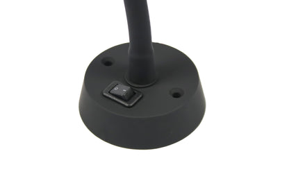 A black Leisure Glow Dorado switched flexi spotlight with a cool white bulb.