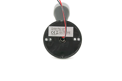 A black Leisure Glow Dorado switched flexi spotlight with a cool white bulb.