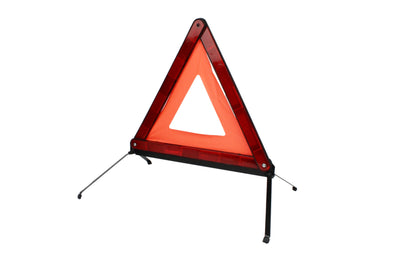 A red reflective AA warning triangle
