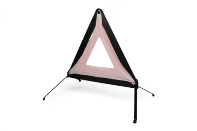 A red reflective AA warning triangle
