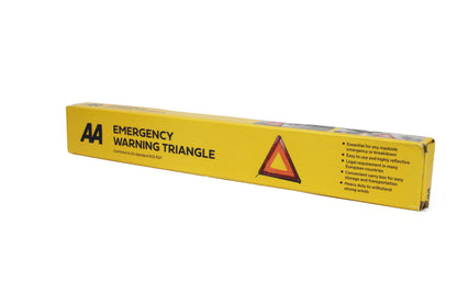 Packaging for a red reflective AA warning triangle