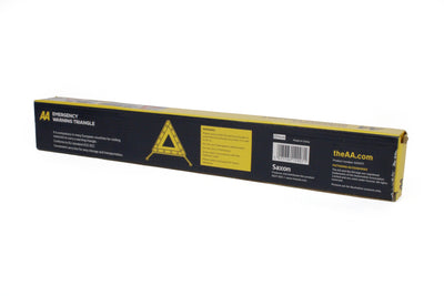 Packaging for a red reflective AA warning triangle