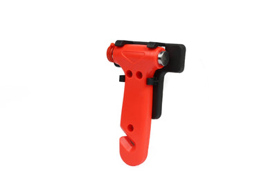 An AA Emergency glass hammer with seatbelt cutter and holder