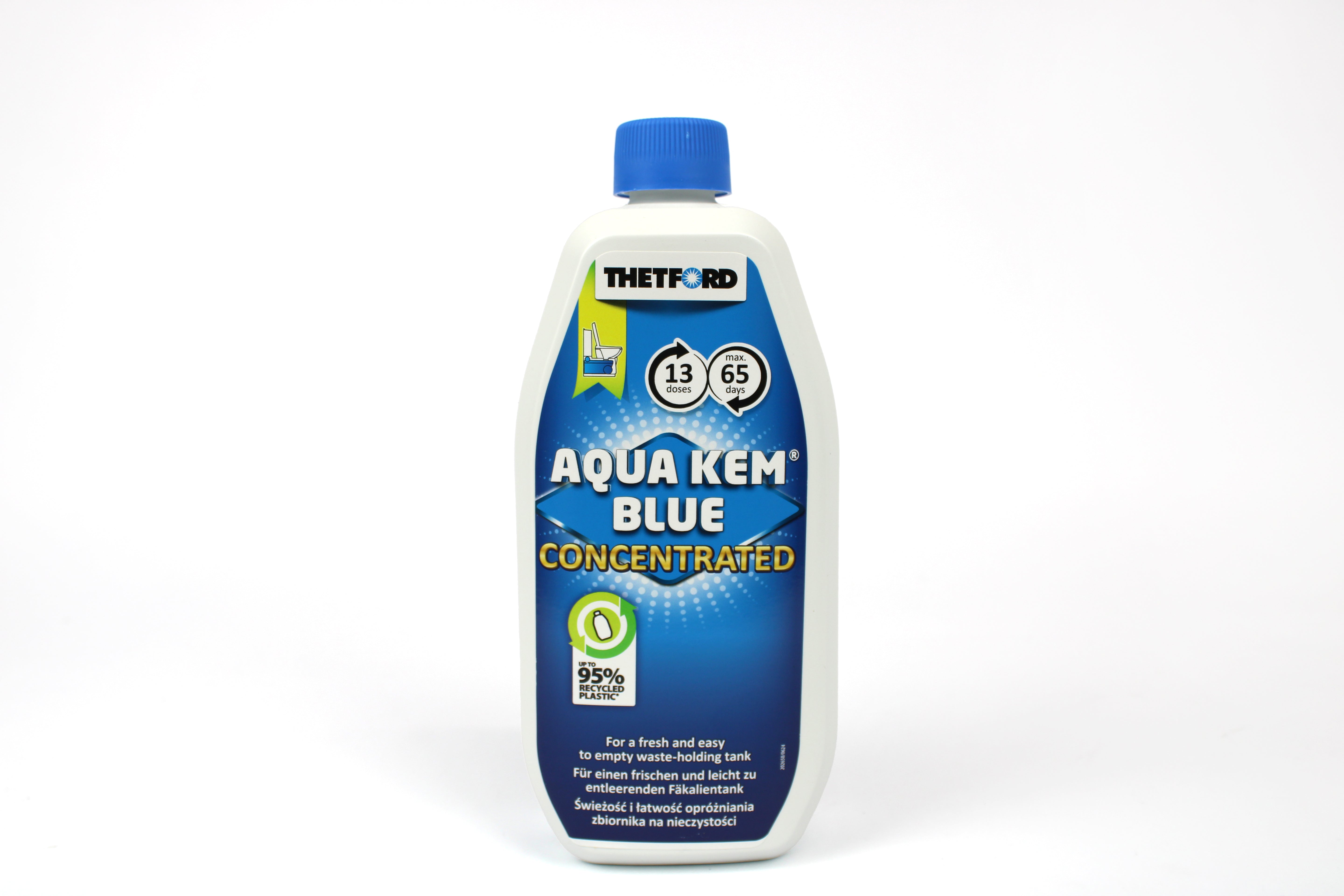 Thetford Aqua Kem Blue Concentrated bottle on a white background