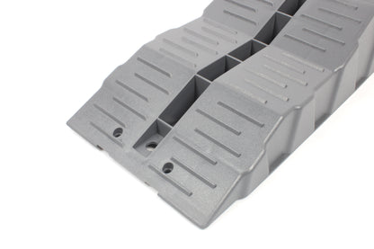 A grey level on a white background