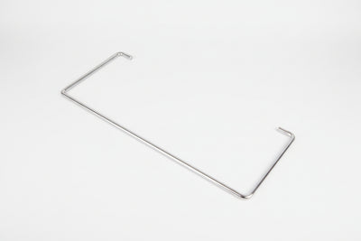 A silver Dethleffs motorhome clothes rack.