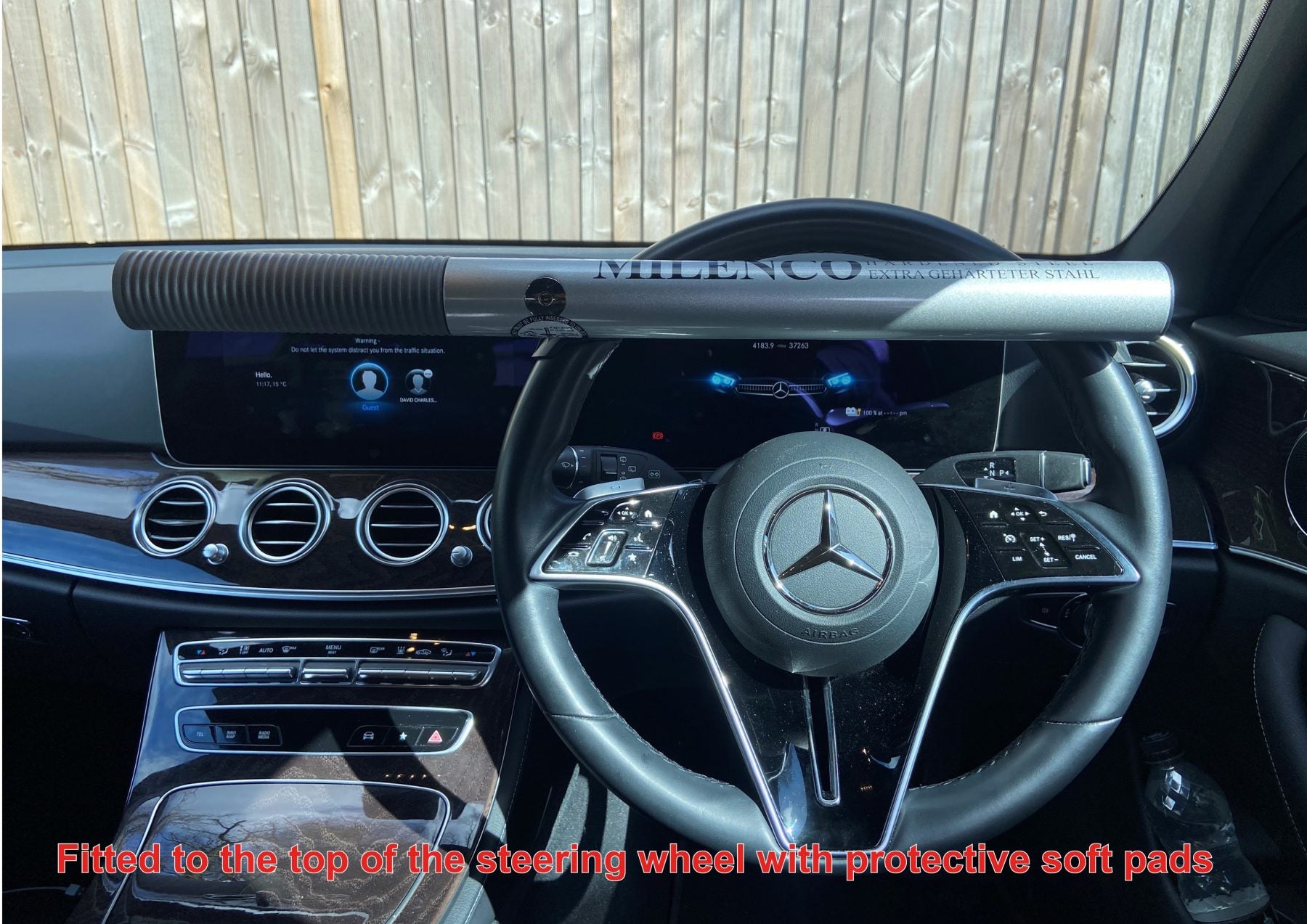 Milenco NEW High Security Steering Wheel Lock + (Silver)