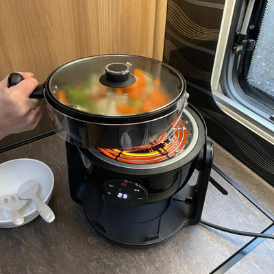 Digital Air Fryer and Hob 2ltr Capacity, 800W - Grey Powerpart