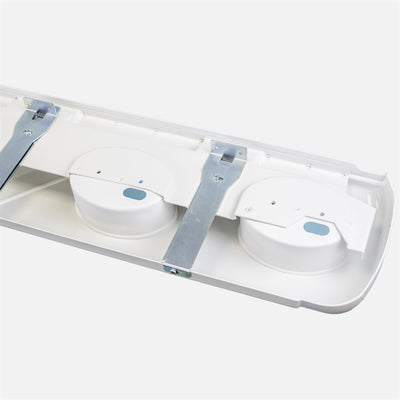 A white Roller Team Autoroller motorhome rear bumper.