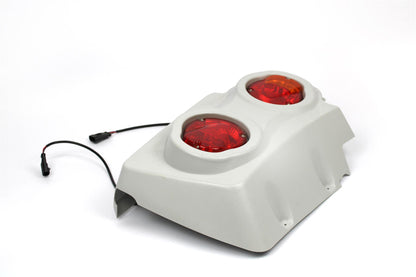 Rear bumper angle including lights on a white background