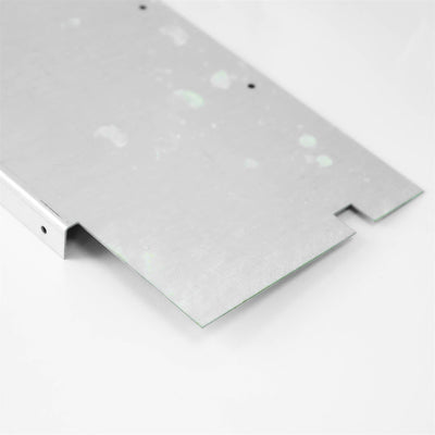 A metal Dethleffs/Sunlight motorhome mud guard mounting plate.