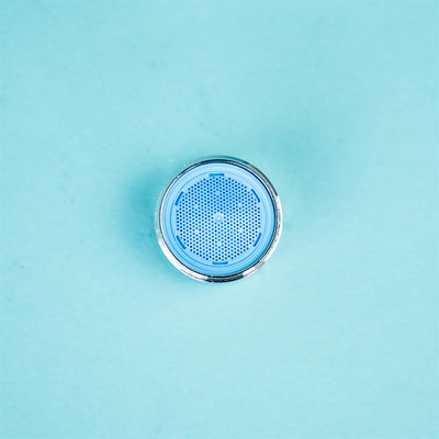A chrome Dethleffs motorhome tap filter.