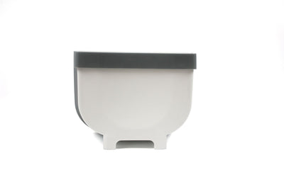 Small Collapsible Waste Bin - White/Grey
