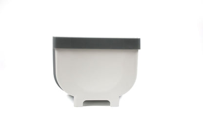 Small Collapsible Waste Bin - White/Grey