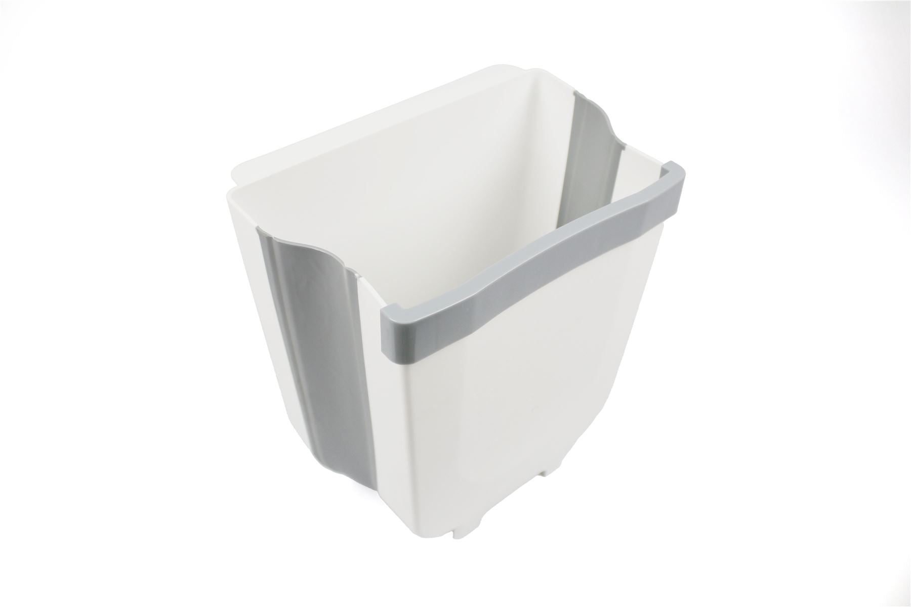 Large Collapsible Waste Bin - White/Grey