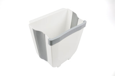 Large Collapsible Waste Bin - White/Grey