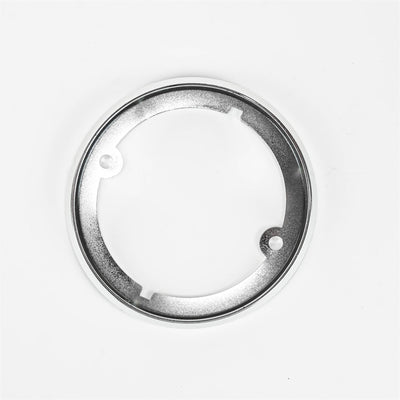 A chrome Roller Team motorhome rear light surround.