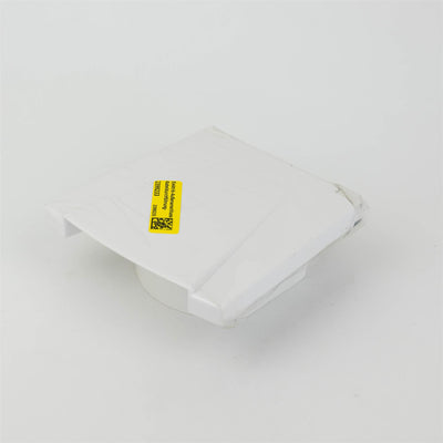 A white Dethleffs motorhome electrical external connection.