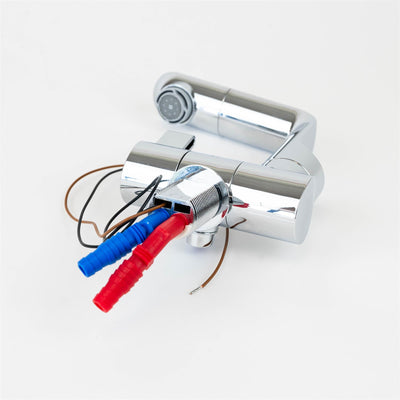 A chrome Dethleffs/Sunlight motorhome Comet Arona tap.