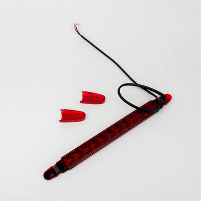 A red Dethleffs motorhome brake light.