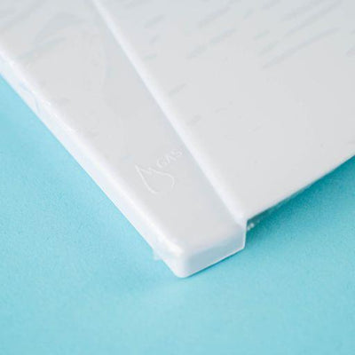 A white Dethleffs motorhome external gas BBQ point cover.