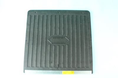 A grey Dethleffs motorhome mudflap.