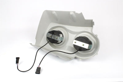 Rear bumper angle including lights on a white background