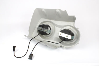 Rear bumper angle including lights on a white background