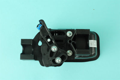 A black and chrome Roller Team motorhome internal door handle.