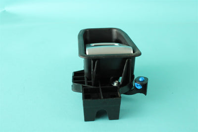 A black and chrome Roller Team motorhome internal door handle.