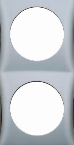 Berker Chrome Glossy Flow Frame 2 Gang