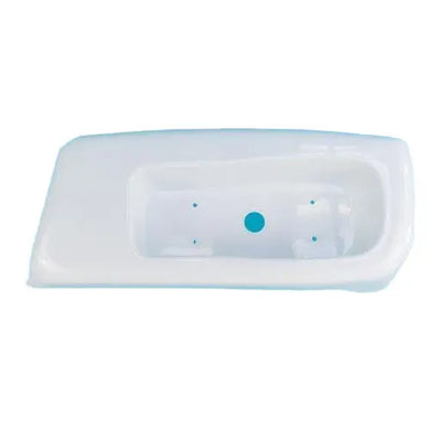 A white Elddis Autoquest motorhome offside corner bumper.