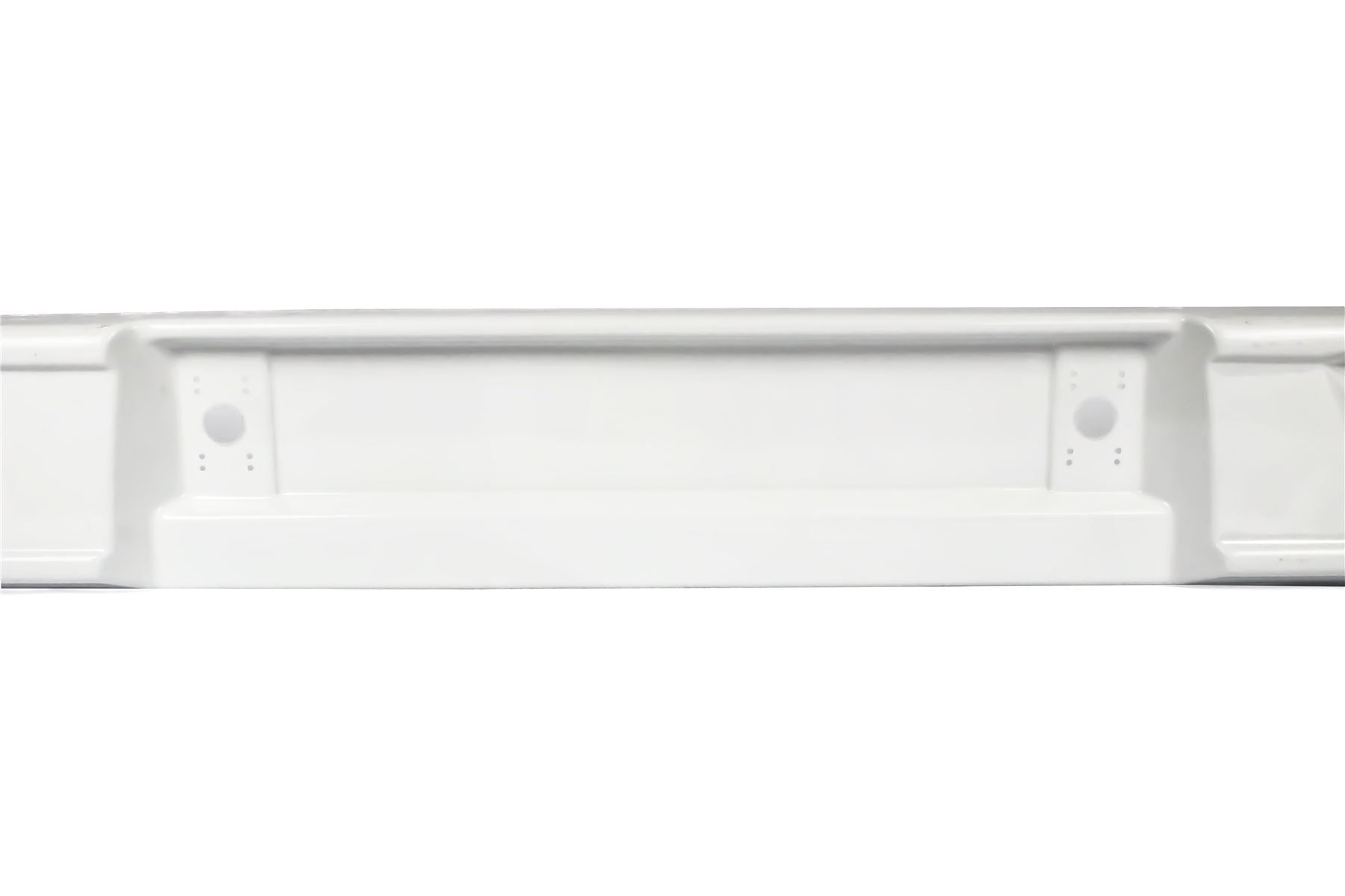 A white Elddis Accordo Rear Lights Bumper Panel.