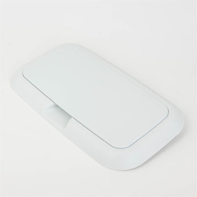A white Dethleffs motorhome fuel filler access door.