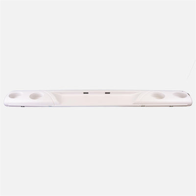 A white Roller Team Autoroller motorhome rear bumper.