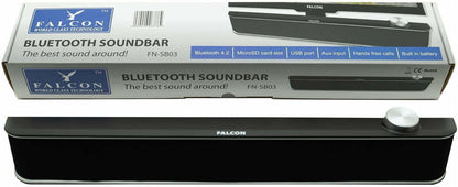 Falcon 10 Watt Soundbar High Quality Sound with Audio In, Bluetooth and Micro-SD