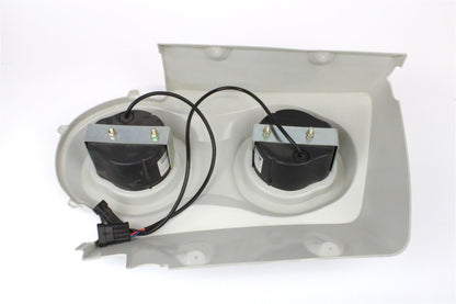 Rear bumper angle including lights on a white background