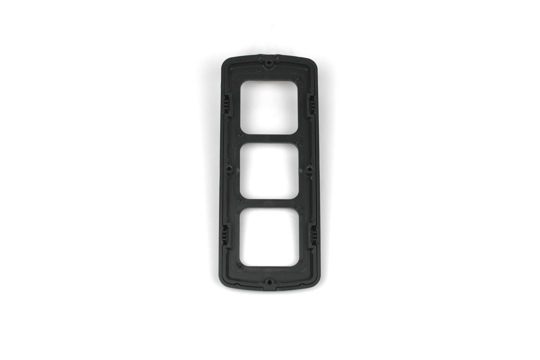 Black 3 way electrical surround on white background