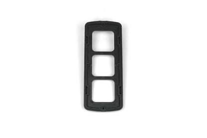 Black 3 way electrical surround on white background