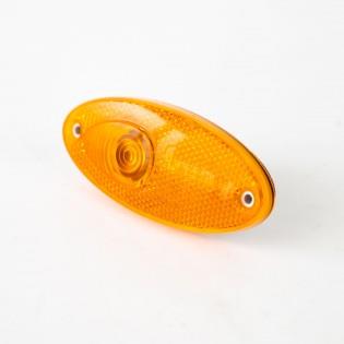 An orange Dethleffs motorhome side marker light.