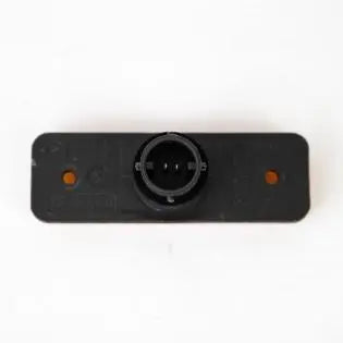 An amber Roller Team motorhome rectangular side marker light.