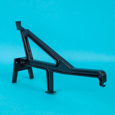 A black Roller Team motorhome skirt support.