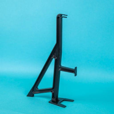 A black Roller Team motorhome skirt support.