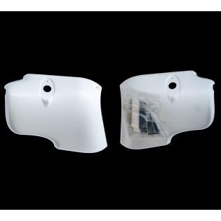 Set of side pods for rear bumper on a Dethleffs Trend motorhome.