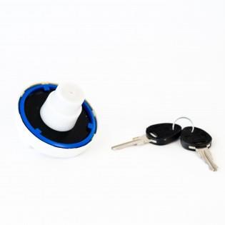 Fresh water cap, lock key (white)